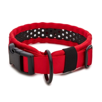 SOFTY Halsband | Länge: 45-51cm | Breite: 3,8cm | Farbe: rot/schwarz